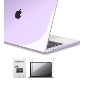 Codegen Apple 13 Macbook Pro A2338 M1 Kristal Mor Kılıf Koruyucu + Ekran Filmi