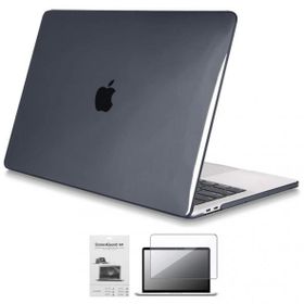 Codegen Apple 13 Macbook Pro A2338 M1 Kristal Siyah Kılıf Koruyucu + Ekran Filmi
