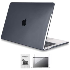 Codegen Apple 13 Macbook Pro A2338 M1 Kristal Siyah Kılıf Koruyucu + Ekran Filmi