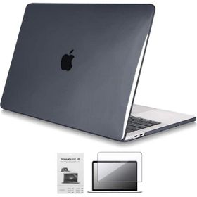 Codegen Apple 13 Macbook Pro A2338 M1 Kristal Siyah Kılıf Koruyucu + Ekran Filmi