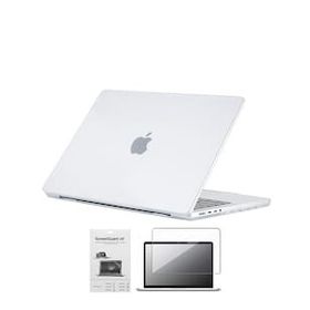 Codegen Apple 14" Macbook Pro M1 A2442 Beyaz Carbon Fiber Dizayn Kılıf Koruyucu Kapak +Film