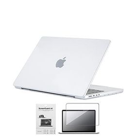 Codegen Apple 14" Macbook Pro M1 A2442 Beyaz Carbon Fiber Dizayn Kılıf Koruyucu Kapak +Film
