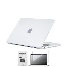 Codegen Apple 14" Macbook Pro M1 A2442 Beyaz Carbon Fiber Dizayn Kılıf Koruyucu Kapak +Film