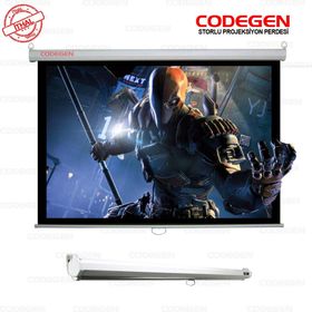Codegen AX-30 Siyah Fonlu Storlu 300x225 cm Kilitleme Mekanizmalı Projeksiyon Perdesi