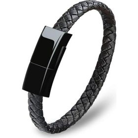 Codegen CDG-CNV53 Micro USB Deri Bileklikli Siyah Şarj Data Kablosu