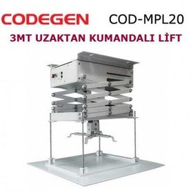 Codegen COD-MPL20 3 Metreye Kadar Ayarlanabilir Motorlu Uzaktan Kumandalı Projeksiyon Askı Aparatı Lift Asansör