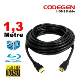 Codegen CPS13 1.3 M Siyah HDMI Kablo
