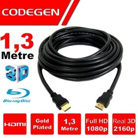 Codegen CPS13 1.3 M Siyah HDMI Kablo