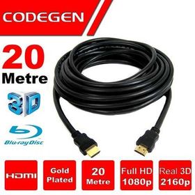 Codegen CPS200 V1.4B AG Destekli Altın Uçlu 20 mt HDMI Kablo