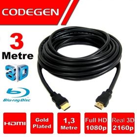 Codegen CPS30 3 mt HDMI to HDMI 3D Gold 1.4V 2K HDMI Kablo