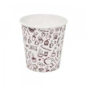 Coffee Desenli 50'li 6,5 oz Karton Bardak