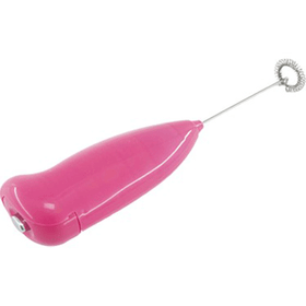 Coffee Whisk Pilli Pembe Metal Mini Çırpıcı