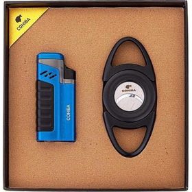 Cohiba Mavi-Siyah İkili Çakmak Kesici Puro Set
