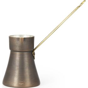 Coho Antique Bakır Türk Kahve Cezvesi Döküm Işleme Kulp