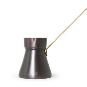 Coho Antique Bakır Türk Kahve Cezvesi Döküm Işleme Kulp
