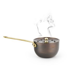 Coho Antique Bakır Tütsü Gezdirme Çanağı