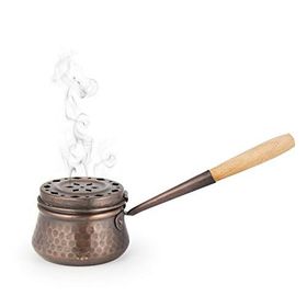 Coho Antique Bakır Tütsü Gezdirme Çanağı