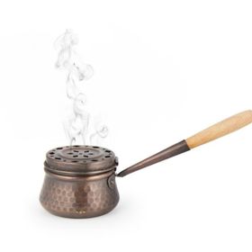 Coho Antique Bakır Tütsü Gezdirme Çanağı