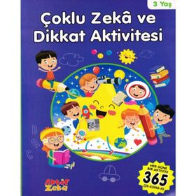 Çoklu Zeka ve Dikkat Aktivitesi 3 Yaş - Mavi Kitap
