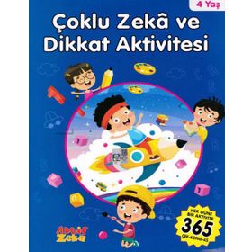 Çoklu Zeka ve Dikkat Aktivitesi 4 Yaş - Mavi Kitap