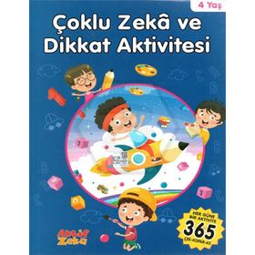 Çoklu Zeka ve Dikkat Aktivitesi 4 Yaş - Mavi Kitap