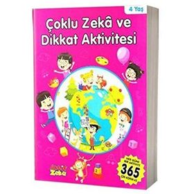 Çoklu Zeka ve Dikkat Aktivitesi 4 Yaş - Pembe Kitap
