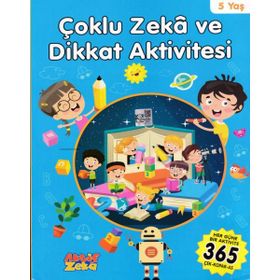 Çoklu Zeka ve Dikkat Aktivitesi 5 Yaş - Mavi Kitap