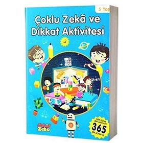 Çoklu Zeka ve Dikkat Aktivitesi 5 Yaş - Mavi Kitap