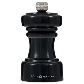 Cole & Mason Hoxton Parlak Siyah 104 mm Tuz Değirmeni