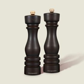 Cole & Mason London Çikolata Renkli Ahşap 220 mm Tuz ve Biber Değirmenleri