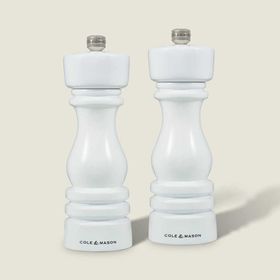Cole & Mason London Parlak Beyaz 180 mm Tuz ve Biber Değirmenleri