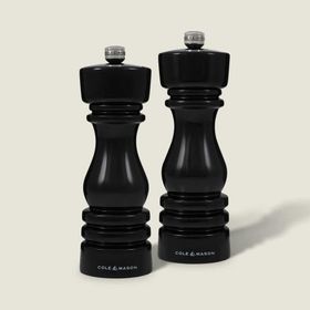 Cole & Mason London Parlak Siyah 180 mm Tuz ve Biber Değirmenleri
