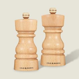 Cole & Mason Londra Doğal Kayın 130 mm Tuz ve Karabiber Değirmenleri