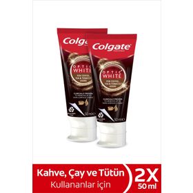 Colgate 2x50 ml Optic White Kahve Çay ve Tütün Kullanıcıları İçin Beyazlatıcı Diş Macunu