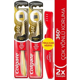 Colgate 360 2 Adet Charcoal Gold Yumuşak Diş Fırçası