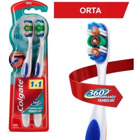 Colgate 360 Komple Ağız Temizliği 1+1 Yumuşak Diş Fırçası