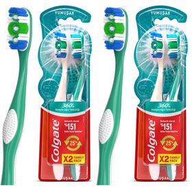 Colgate 360 Komple Ağız Temizliği Çok Yönlü Koruma Yumuşak 2 Adet Diş Fırçası