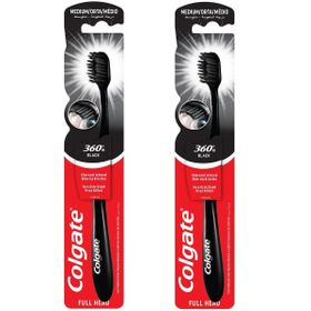 Colgate 360 Siyah Charcoal Orta 2 Adet Diş Fırçası