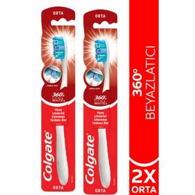Colgate 360 Visible White 2 Adet Orta Diş Fırçası