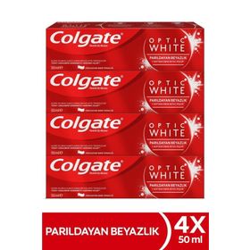 Colgate 4x50 ml Optic White Parıldayan Beyazlık Beyazlatıcı Diş Macunu