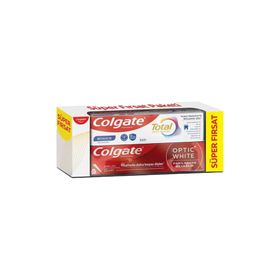 Colgate 50 ml Total Aktif Koruma Diş Macunu + Optic White 50 ml Parıldayan Beyazlık Diş Macunu