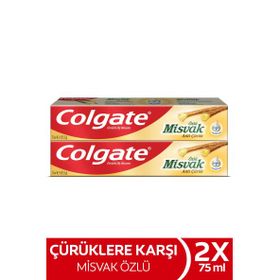 Colgate Anti Çürük Misvak Özlü 2x75 ml Diş Macunu