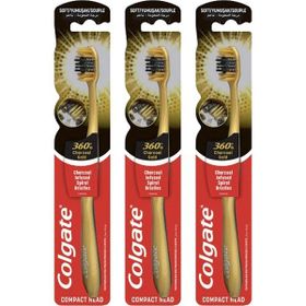 Colgate Charcoal Gold Yumuşak 3 Adet Diş Fırçası