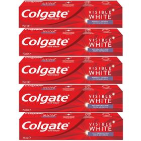 Colgate Coate Visible White Beyazlatıcı 5x75 ml Diş Macunu