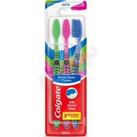 Colgate Extra Clean Colors 2+1 2'li Diş Fırçası