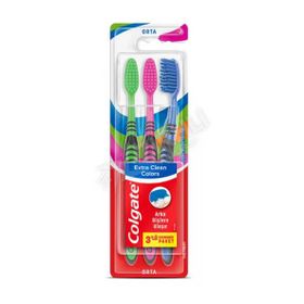 Colgate Extra Clean Colors 2+1 2'li Diş Fırçası