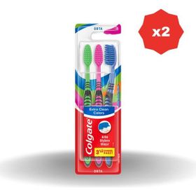 Colgate Extra Clean Colors 2+1 2'li Diş Fırçası