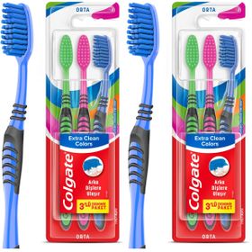 Colgate Extra Clean Colors 2+1 2'li Diş Fırçası