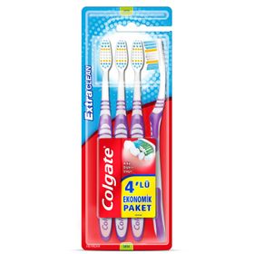 Colgate Extra Clean Orta 3+1 4'lü Diş Fırçası