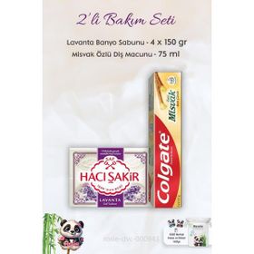 Colgate H. Şakir Lavanta Kokulu Banyo Sabunu 4x150 gr +Foamsoft Diş Eti Masajı Diş Fırçası +Misvak Özlü 75 ml Diş Macunu
